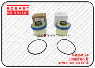 8-98194119-0 8981941190 Fuel Filter Element Kit Suitable for  ISUZU NKR77 4KH1 