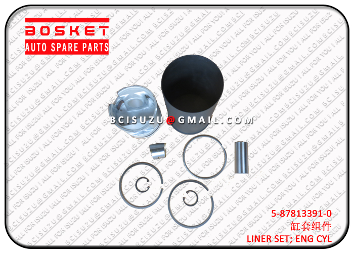 5878133910 5-87813391-0 Engine Cylinder Liner Set Suitable for ISUZU NKR 4HF1 