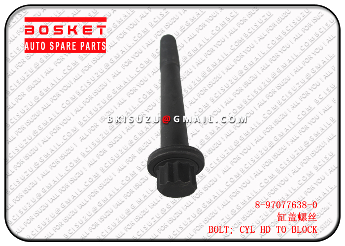 8970776380 8-97077638-0 Cylinder Head To Block Bolt Suitable for ISUZU NPR66 4HK1 4HF1 