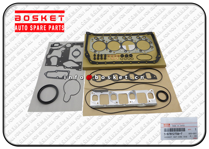 5878127067 5-87812706-7 Engine Overhaul Gasket Set Suitable for ISUZU NKR55 4JB1 