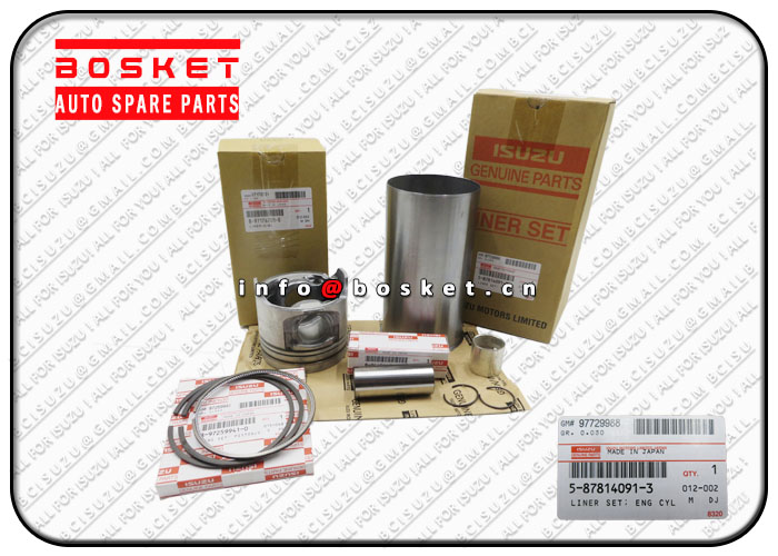 5-87814091-3 5878140913 Engine Cylinder Liner Set Suitable for ISUZU NKR77 4JH1T 