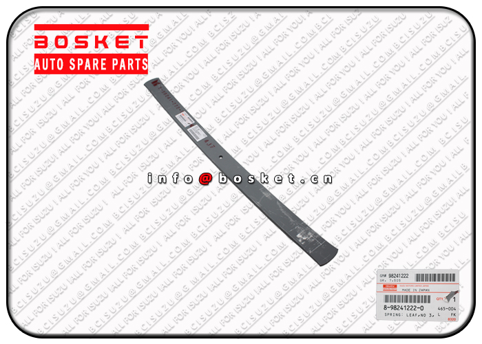 8982412220 8980943860 8-98241222-0 8-98094386-0 Rear Main Number 3 Leaf Spring Suitable for ISUZU NM