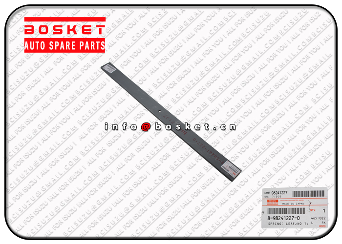 8982412270 8980943910 8-98241227-0 8-98094391-0 Rear Sub Number1 Leaf Spring Suitable for ISUZU NPR