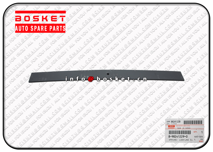 8982412290 8980943930 8-98241229-0 8-98094393-0 Rear Sub Number 3 Leaf Spring Suitable for ISUZU NPR