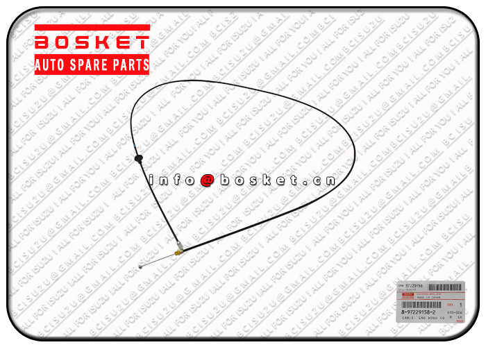 8972291582 8-97229158-2 Engine Hood Control Cable Suitable for ISUZU UBS26 6VE1