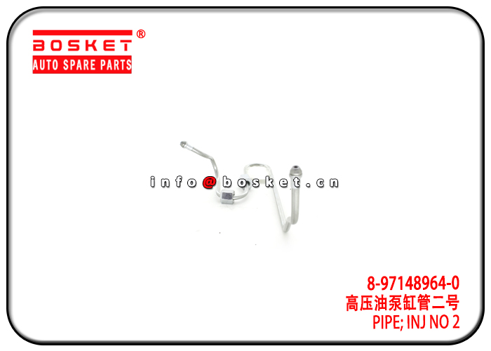 8-97148964-0 8971489640 Injection NO 2 Pipe Suitable for ISUZU 4HE1 NPR 