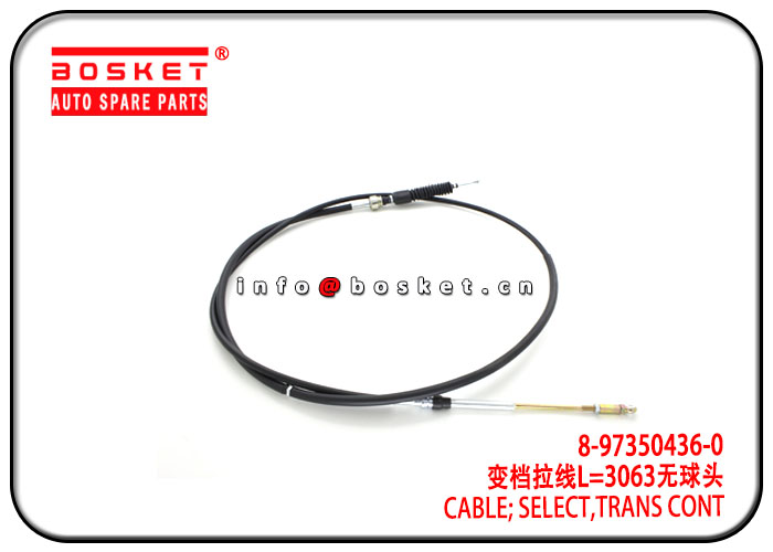 8-97350436-0 8973504360 Transmission Control Select Cable Suitable for ISUZU 4HG1 NPR MYY6P MYY5T