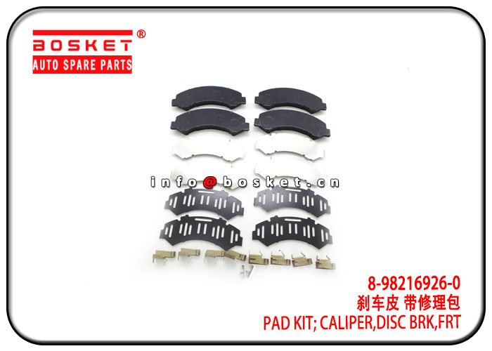 8-98216926-0 8-97168634-0 8982169260 8971686340 Front Disc Brake Caliper Pad Kit Suitable for ISUZU 