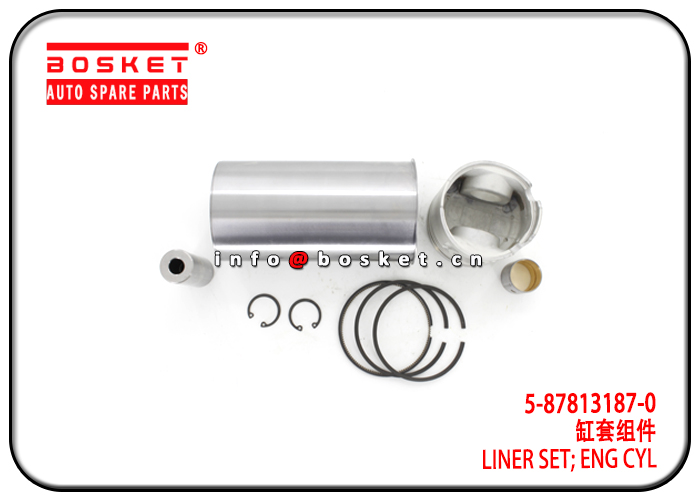 5-87813187-0 5878131870 Engine Cylinder Liner Set Suitable for ISUZU 4JB1 NKR55 