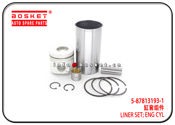 5-87813193-1 5878131931 Engine Cylinder Liner Set Suitable for ISUZU 4JB1T 100P NKR