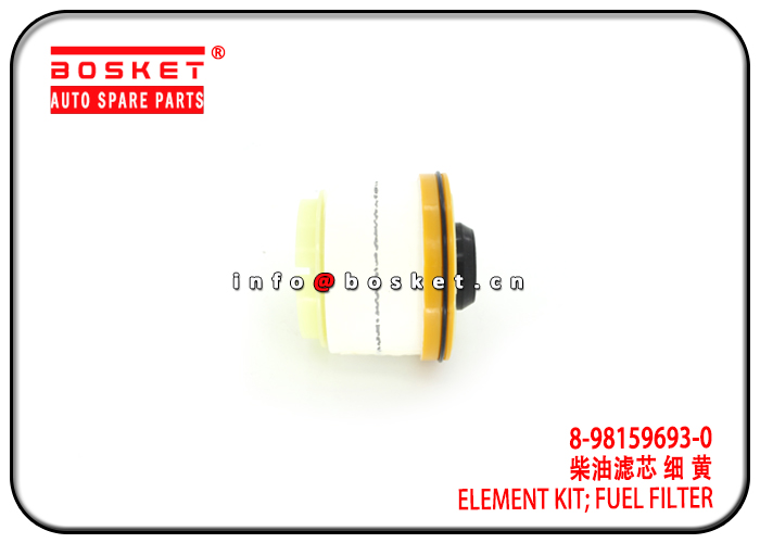 8-98159693-0 8981596930 Fuel Filter Element Kit Suitable for ISUZU 4KH1 NKR77 