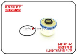 8-98194119-0 8981941190 Fuel Filter Element Kit Suitable for ISUZU 4KH1 NKR77 